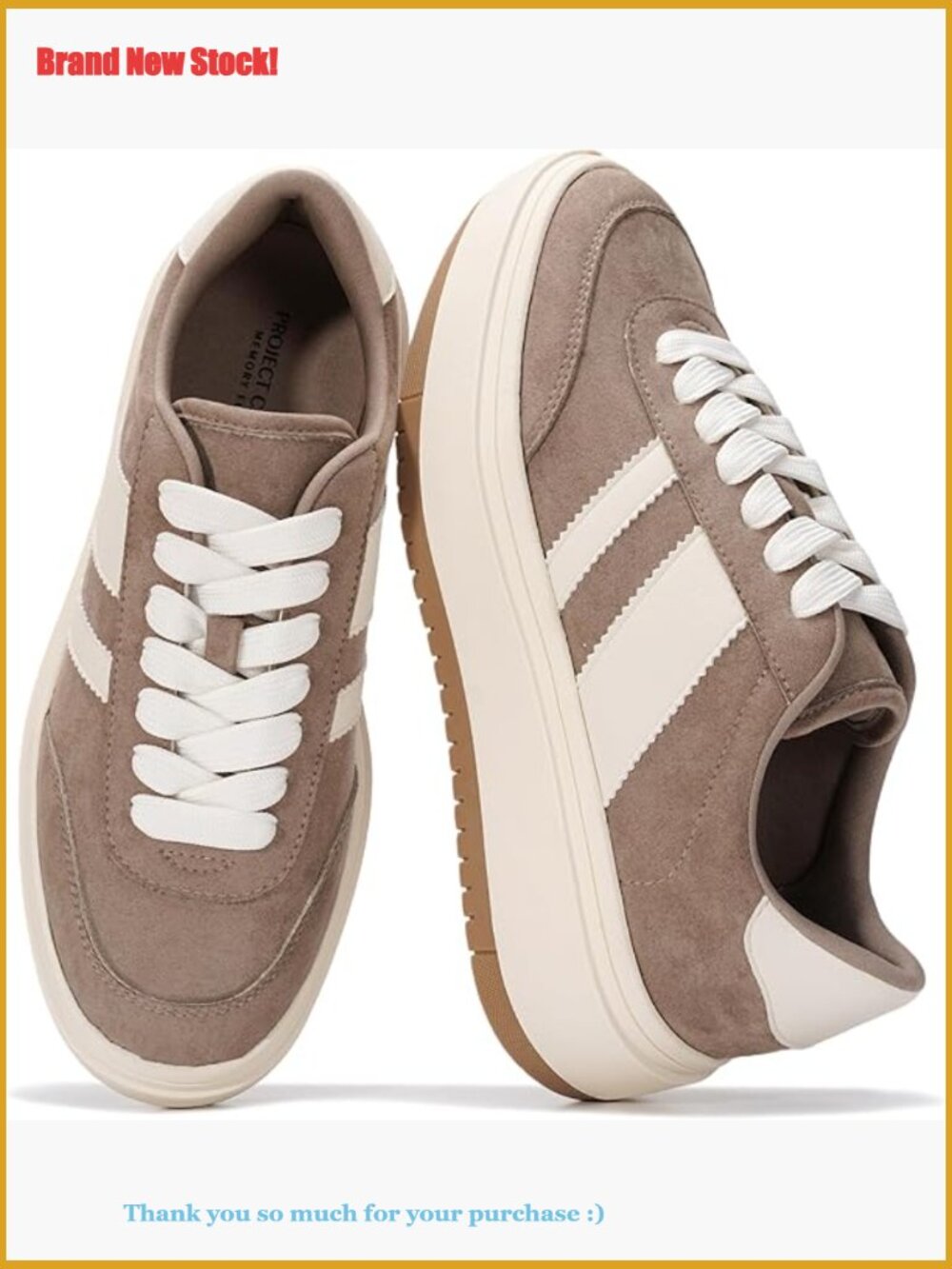 Platform Sneakers with Memory Foam Insole, Slip Resistant, Eco-Crafted Leather